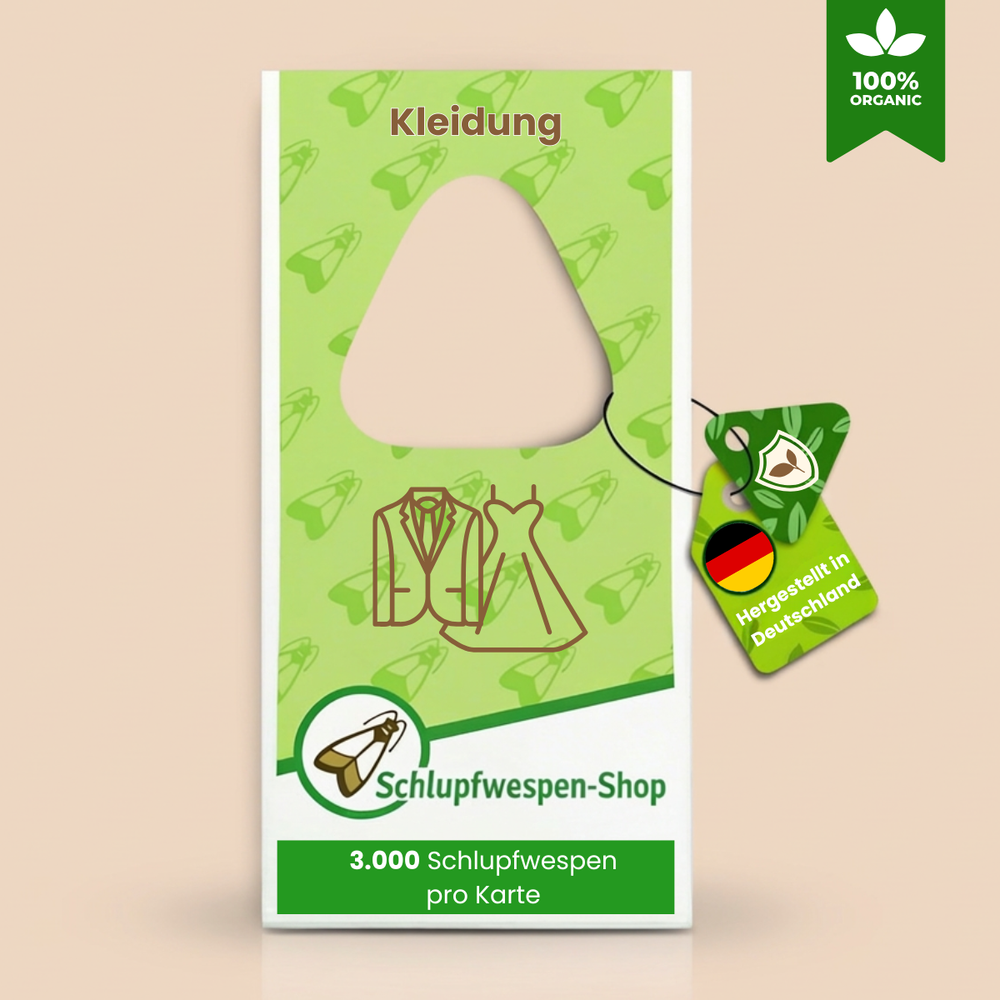 1 Karte Schlupfwespen gegen Kleidermotten