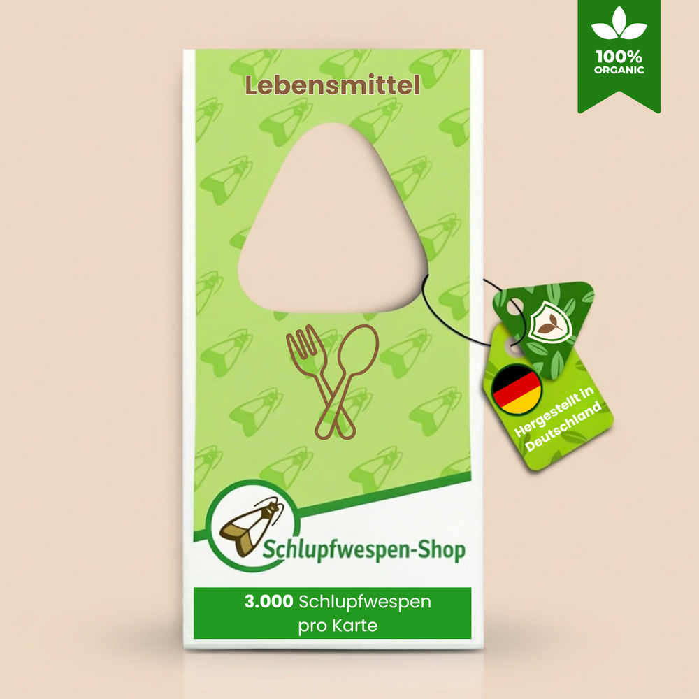 1 Karte Schlupfwespen gegen Lebensmittelmotten