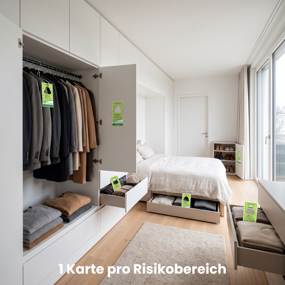 1 Karte Schlupfwespen gegen Kleidermotten